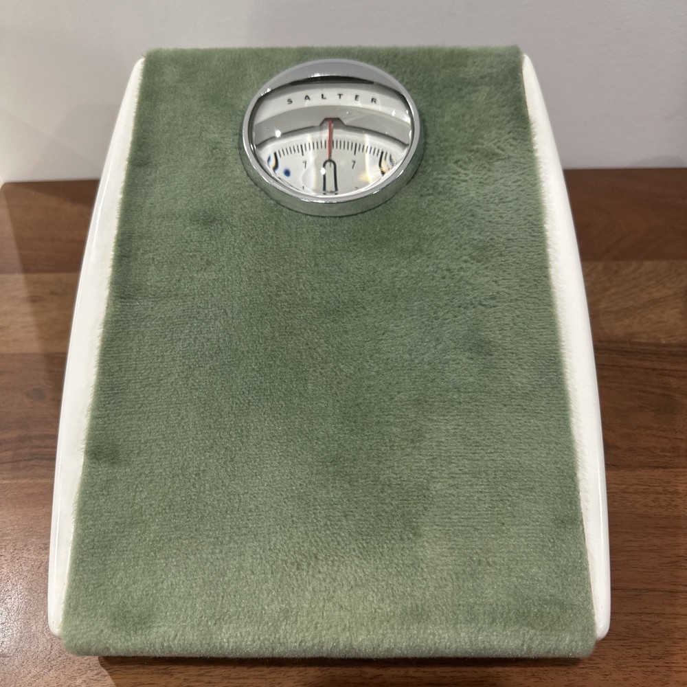 Vintage Green Salter Bathroom Scale Nice Retro Decor Adjustable Reading Working