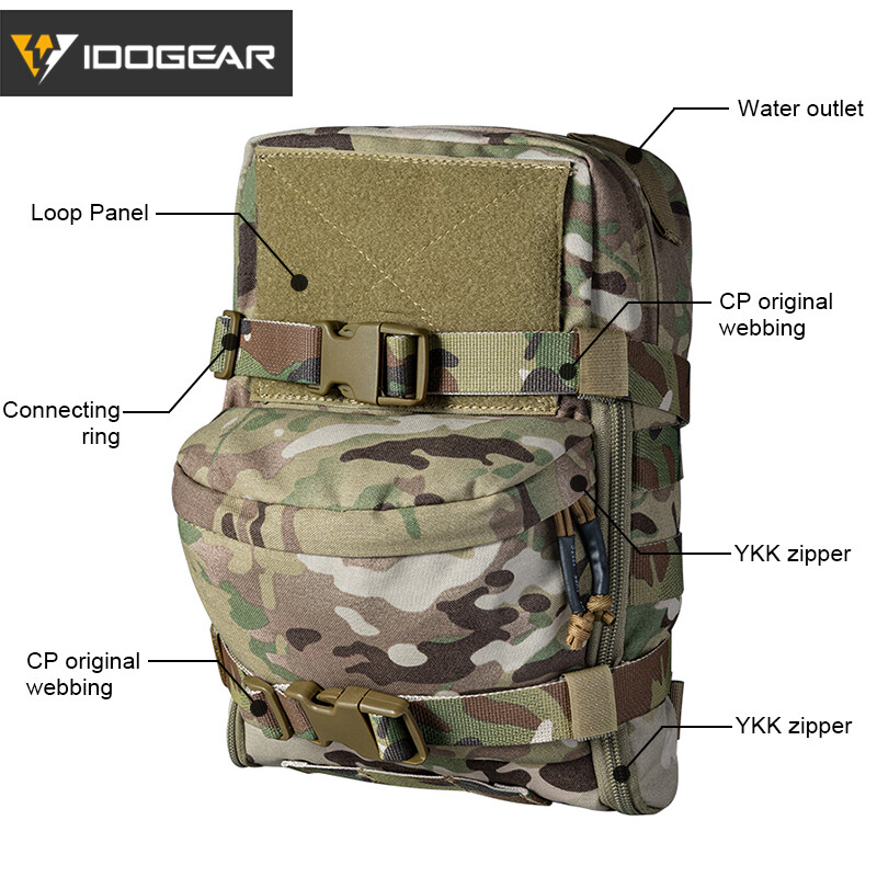 IDOGEAR Hydration Pack Hydration Backpack Assault Mini Bag Molle Pouch Paintball
