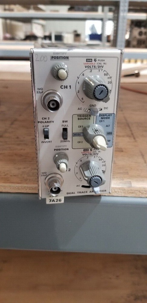 Tektronix 7A26 Dual Trace Amplifier Plug In Unit #19
