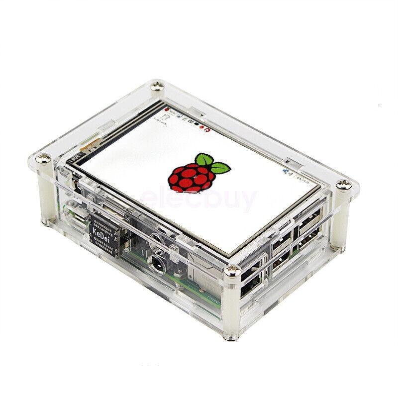 3.5" HDMI LCD Display Touch Screen for Raspberry Pi 3B+ 4B w/ Case & Heat sink
