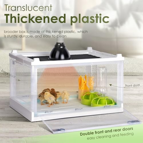 Brooder Box for Chicks, Chicken Brooder Box Warms Up to 25 Chicks Adjustable