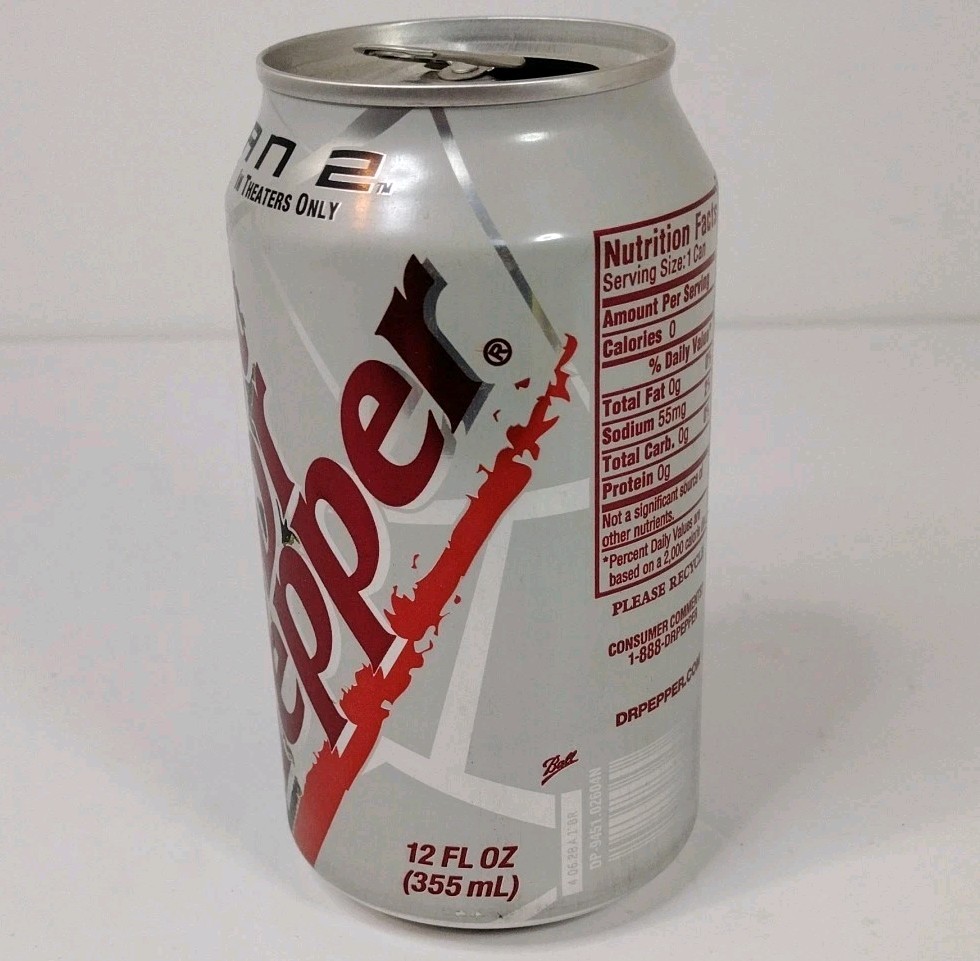 Diet DR Pepper 2002 Spiderman Doc Ock Can