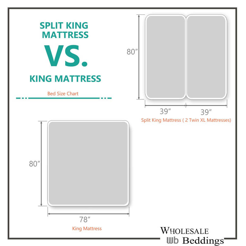 GoLinens Split King Adjustable Sheet Set - Flannel Heavyweight