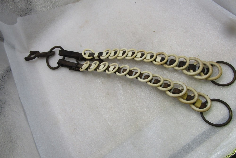 Celluloid harness spreaders & leather pieces