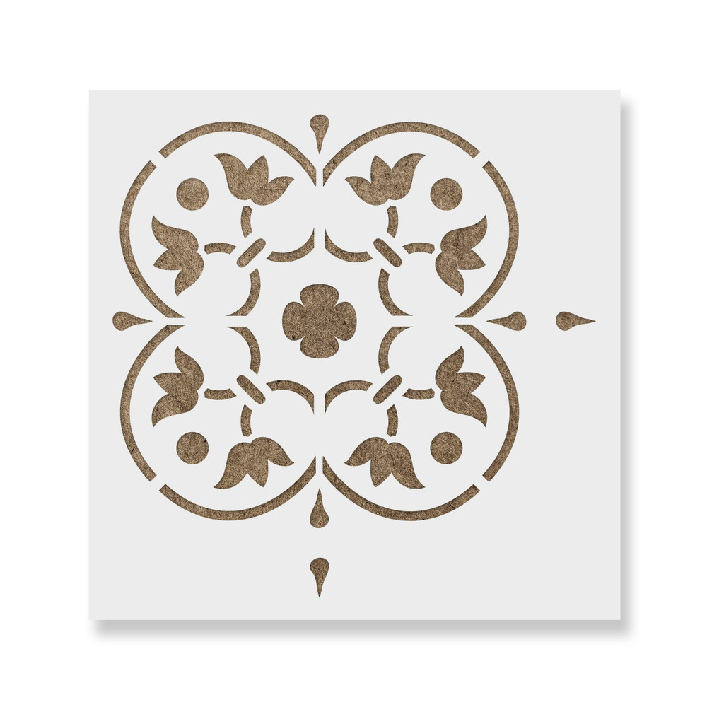 Ursula Tile Stencil - Durable & Reusable Mylar Stencils