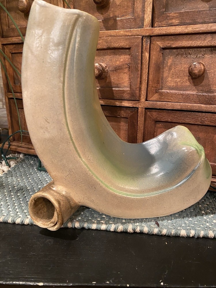 Unique Handmade Art Pottery Abstract Design Planter With Etchings