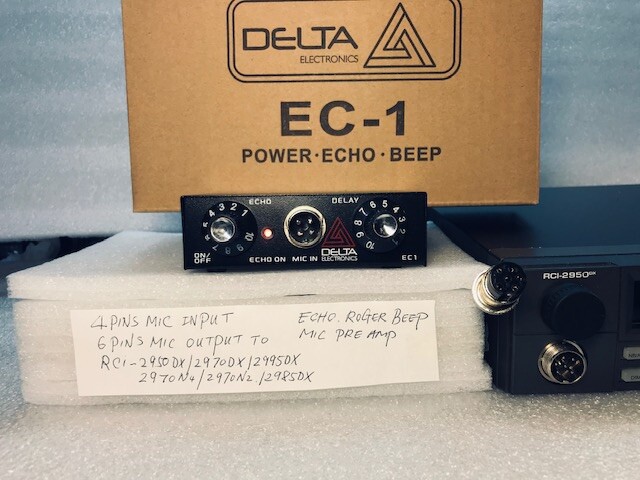 RANGER 6 PIN DELTA EC1 DYNAMIC MIC AMPLIFIER / ECHO CHAMBER w/ ROGER BEEP CB