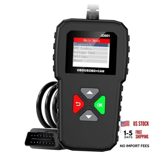 Car Code Reader OBD2 Scanner, Read and Erase Fault Codes, Automotive CAN
