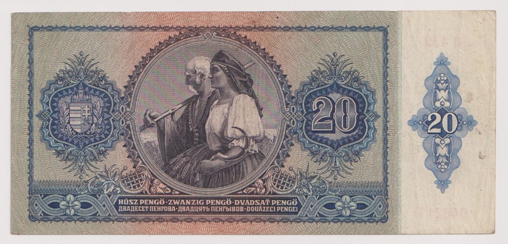 Hungary 20 pengo, year 1941 VF