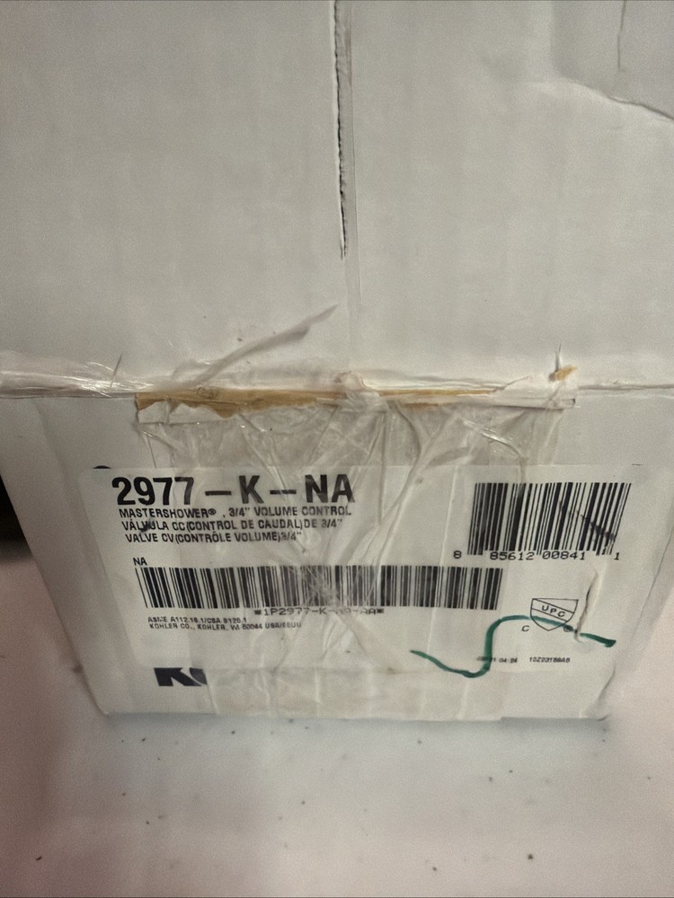 Kohler 2977-K-NA MasterShower Volume Control Valve 3/4"