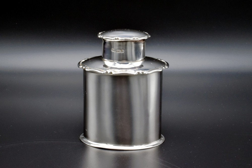 Edward VII Sterling Silver Tea Caddy 1907