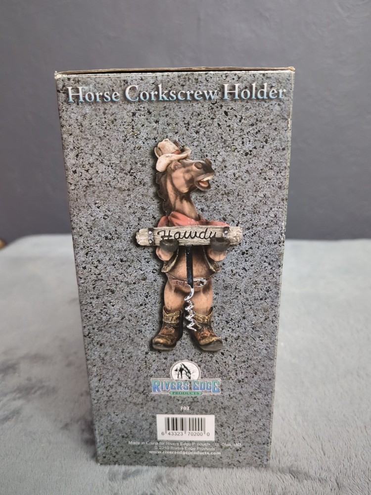 Horse Corkscrew Holder And Corkscrew