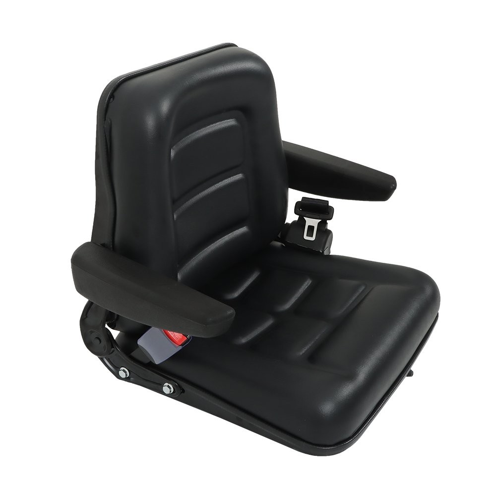 Adjustable Backrest Tractor Seat w/Armrest Universal Forklift Seat