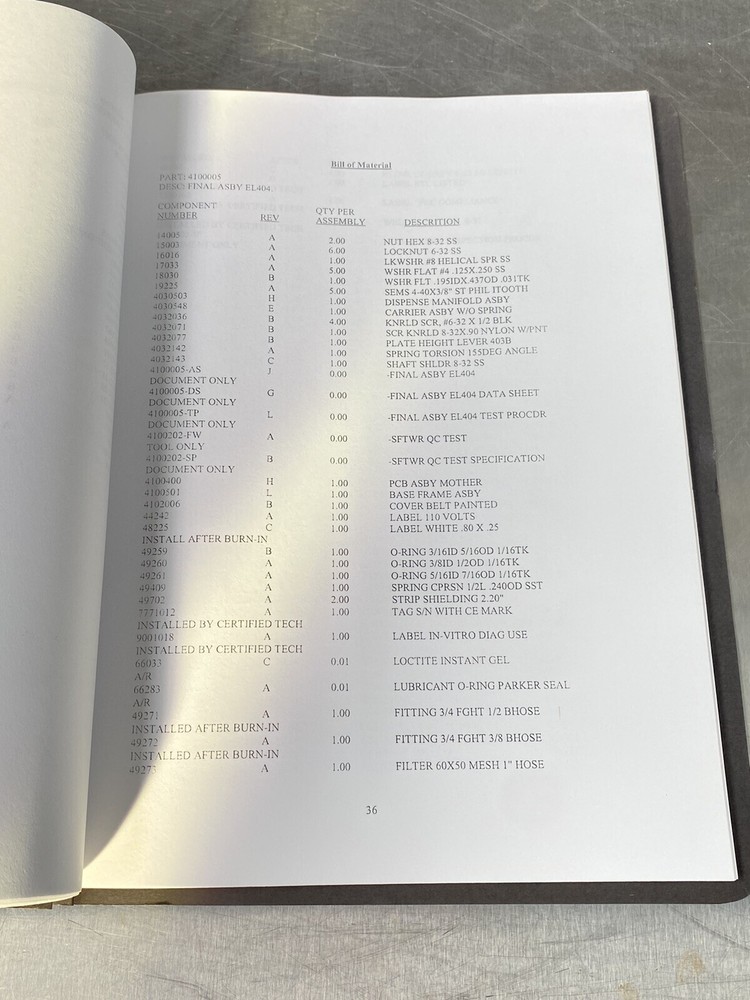 Biotek Microplate Washer EL404 Auto Washer - Users Guide / Instructions Book