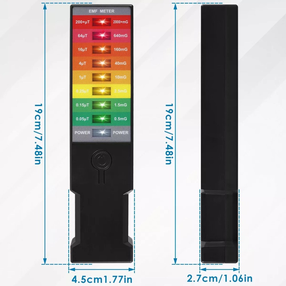 Handheld Electromagnetic Field Detector Radiation EMF Meter Tester LED Display