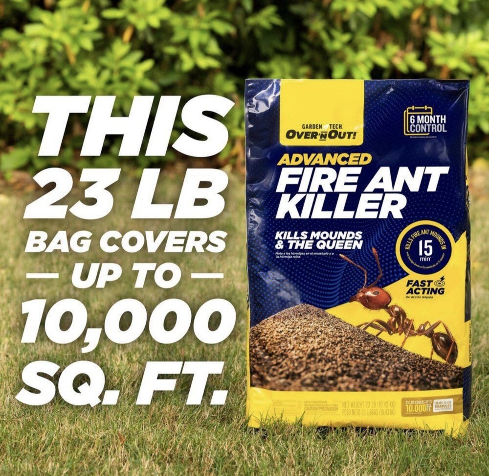 Over 'n Out Advanced Fire Ant Killer Ready to Use Granules, 23.lbs