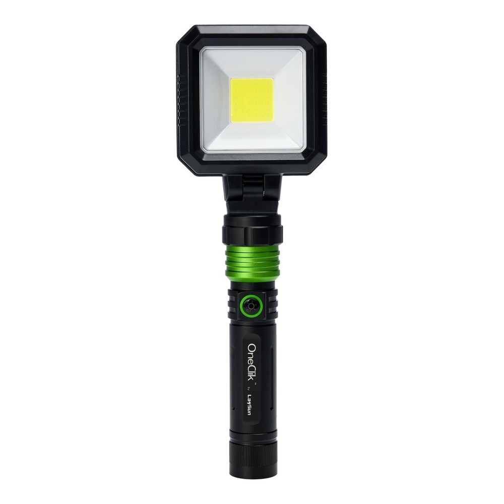 OneClik Interchangeable Rechargeable Flashlight Kit with Storage Case