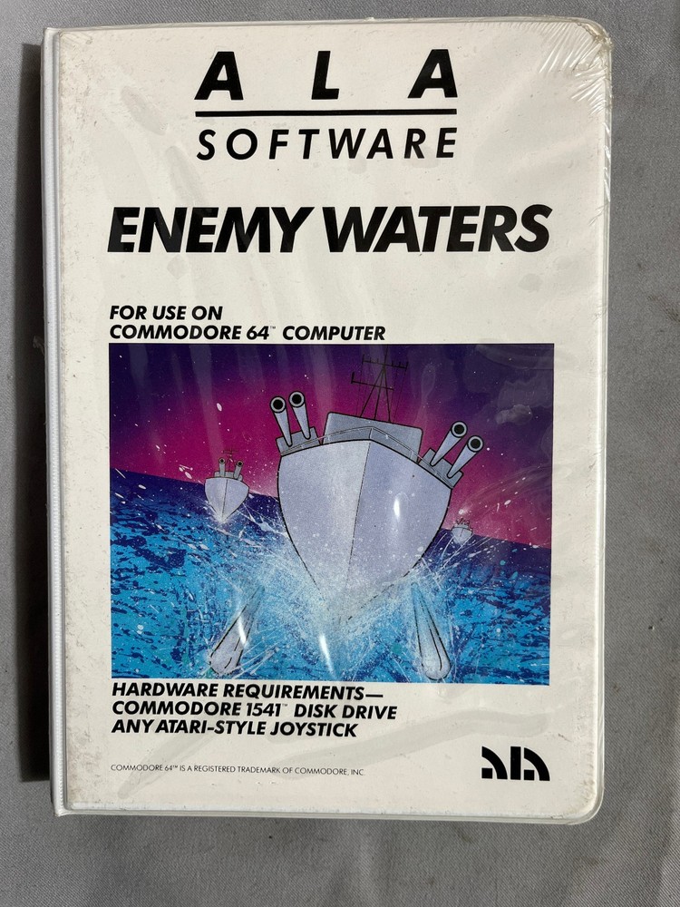 Enemy Waters Game ALA Software Commodore 64 disk 1983