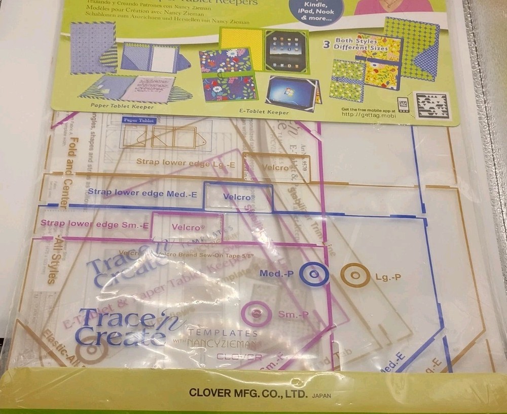 Nancy Zieman Clover Trace n Create Paper E Tablet Keepers Template 9570