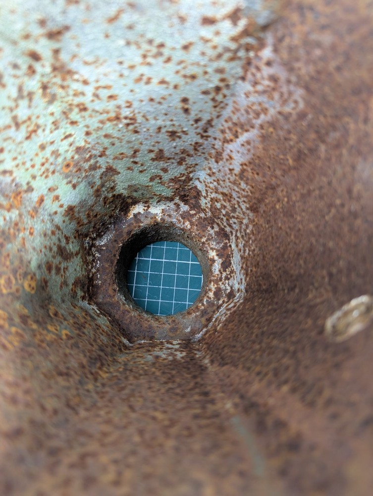 Vintage Cast Iron Gutter Rain Water Hopper / Planter Angular