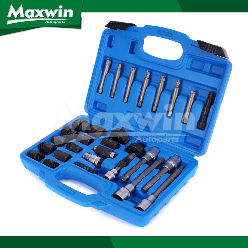 30x Alternator Pulley Puller Alternators Freewheel Tool Set Special Socket Set