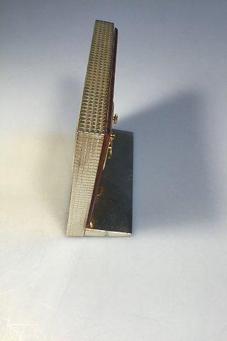 Mantelpiece clock/Travel clock in sterling silver.