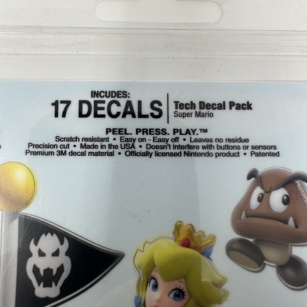 Controller Gear Super Mario Tech Decals Pack 17 Count GameStop Nintendo
