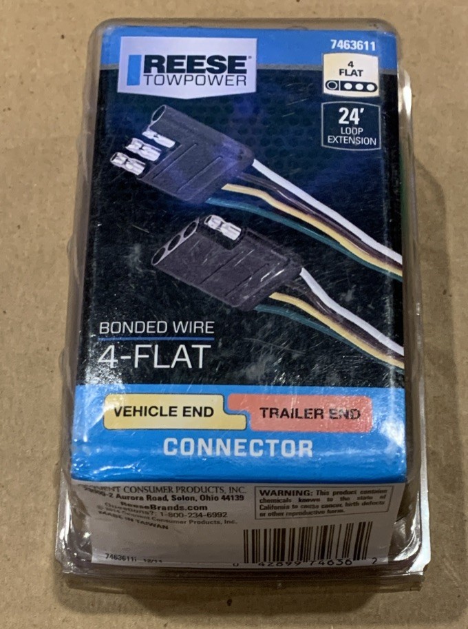Reese Towpower 24' Foot Bonded Wire 4-Flat Connector
