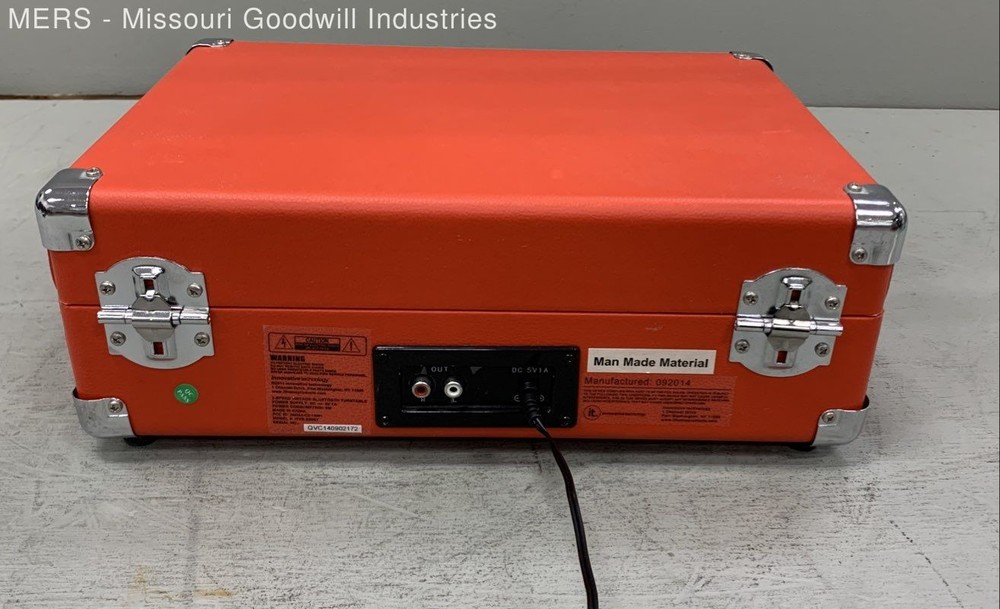 Innovative Technology ITVS-550BT Orange Bluetooth 3 Speed Turntable