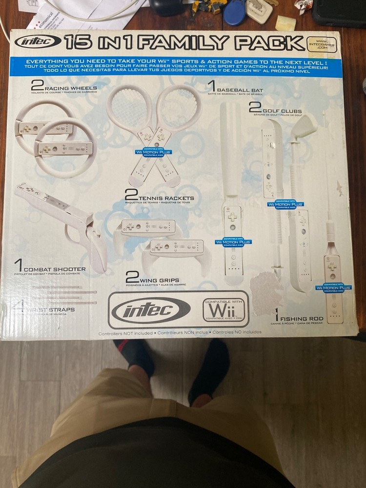intec Nintendo wii 15 in 1 controller package. complete in box w/ instructions