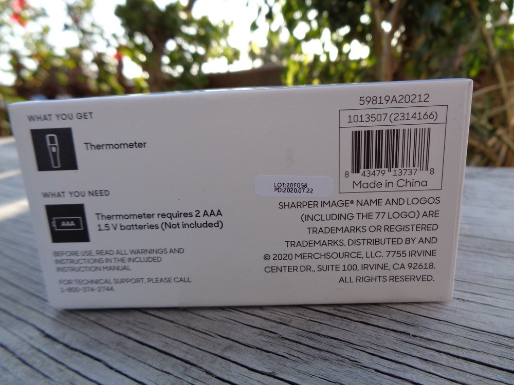 SHARPER IMAGE Digital Touchless Smart Forehead Thermometer (1013507)