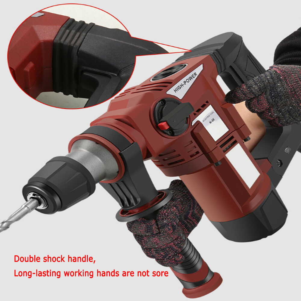 220V Hammer Drill Powerful Variable Speed Industrial Electric Corded Drill 3880W