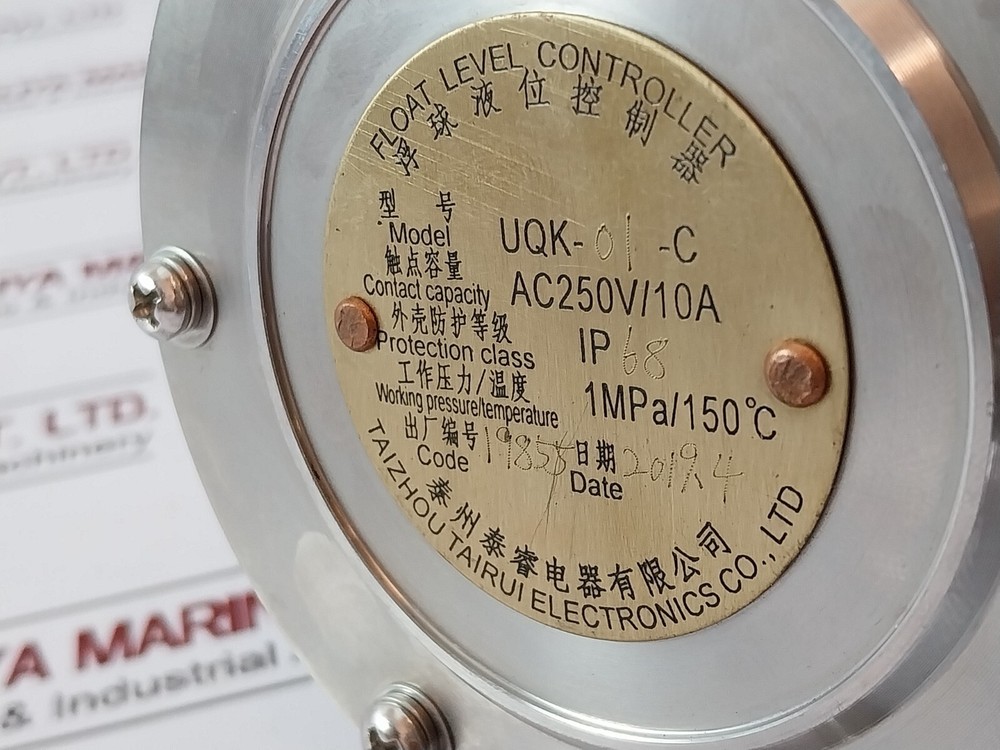 TAIZHOU TAIRUI ELECTRONICS UQK-01-C Float Level Controller AC250V 10A IP68 1MPA