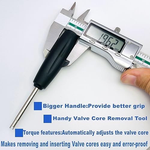 4 Pieces Valve Core Torque Tool, Avoid TPMS 4Pcs Valve Core Torque Tool（Black）