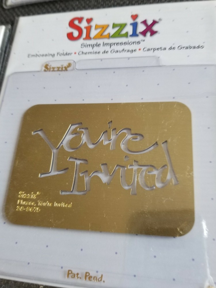 Sizzix embossing folders lot