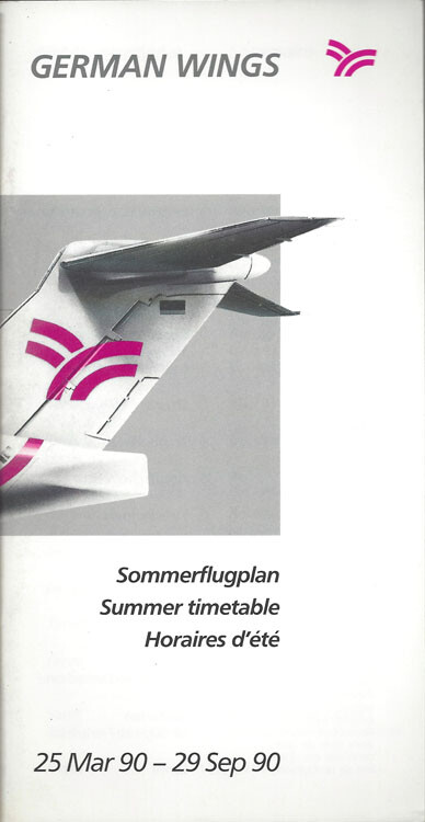German Wings system timetable 3/25/90 [2011] Buy 4+ save 25%