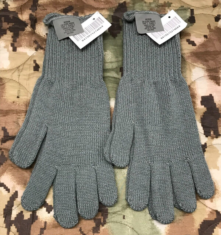 Glove Inserts Wool USGI Medium Foliage Green New 2 Pair