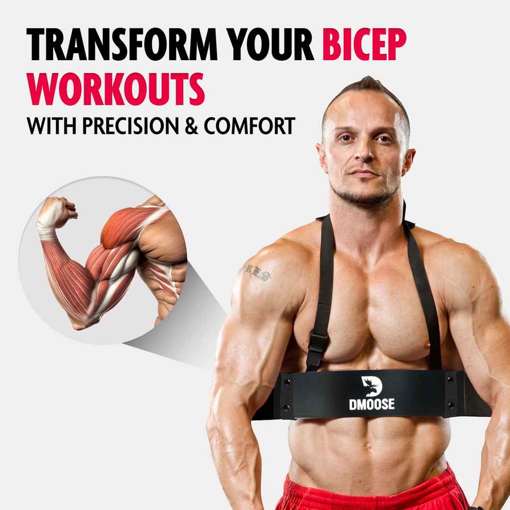 DMoose Arm Blaster for Bigger Biceps & Triceps, Isolation Training Workout