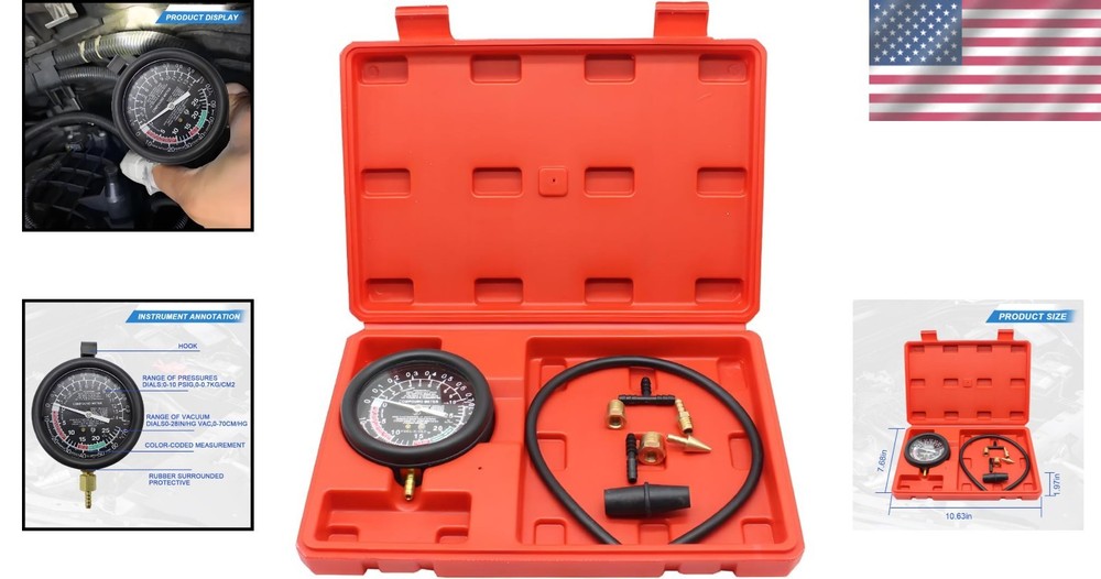 Comprehensive Pressure Testing Kit with Durable Case for Automotive Maintenance