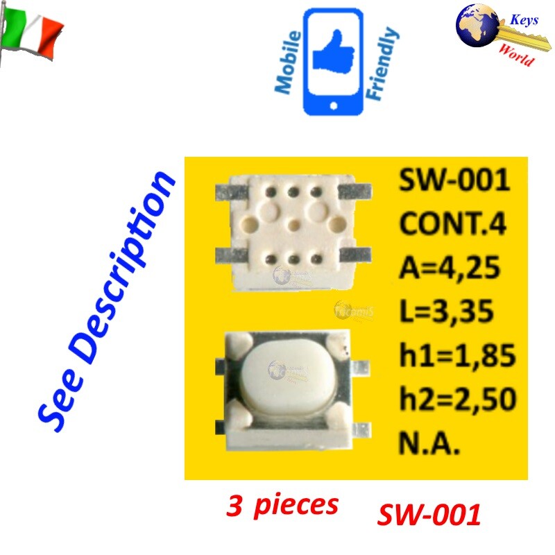 Replacement switch SW-001 for Shell Case Cover 3 Pieces