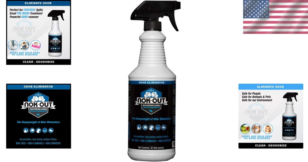 Unscented Pet Odor Remover Spray, 32oz Multi-Purpose Cleaning Solution