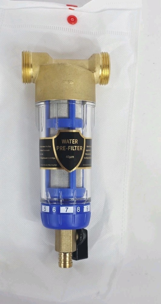 Water Pre-Filter Sediment Filter 40 Micron Reusable Spin Down Sediment System