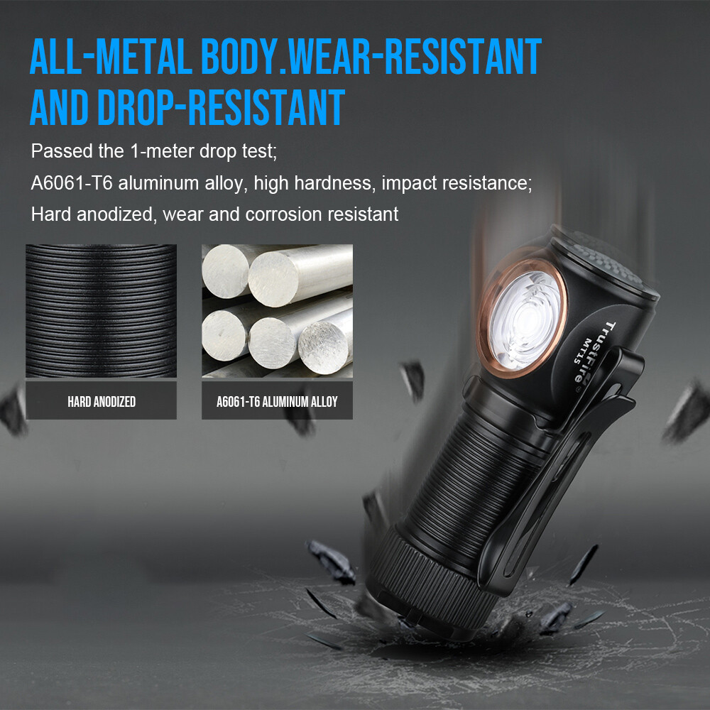 Trustfire 1000 LM Bright LED Flashlight EDC Rechargeable Work Light Waterproof