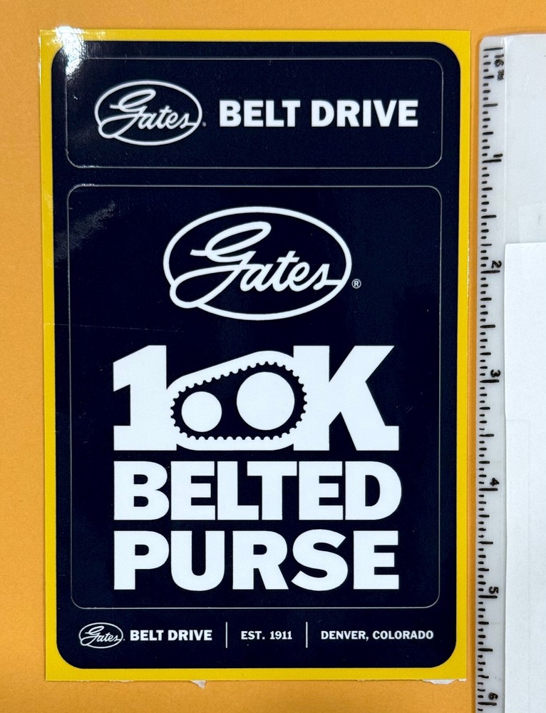 Gates belt drive sticker decal sheet, NEW