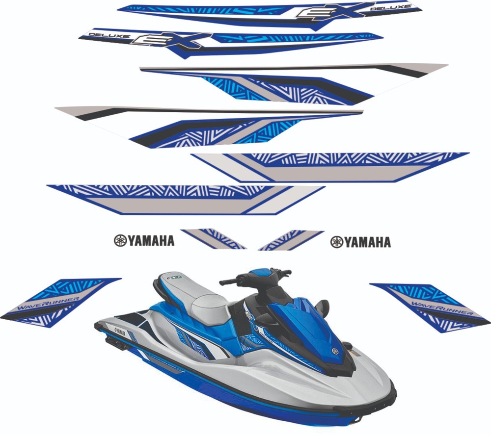 YAMAHA WAVERUNNER EX DELUXE 2020 Graphics / Decal / Sticker Kit BLUE