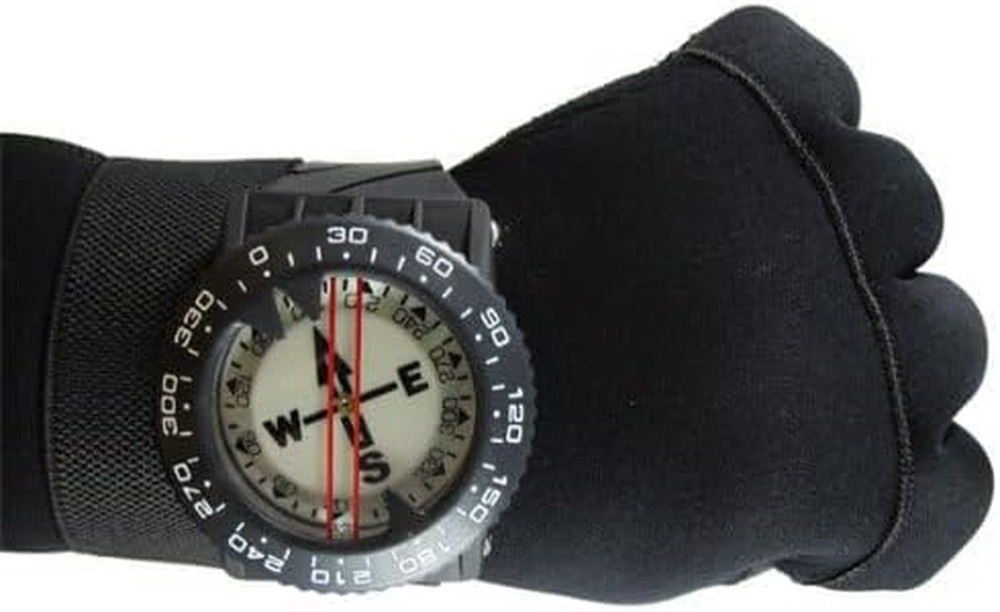 Deluxe Diving Wrist Compass - Accurate Navigation, 80M Depth, Durable Design