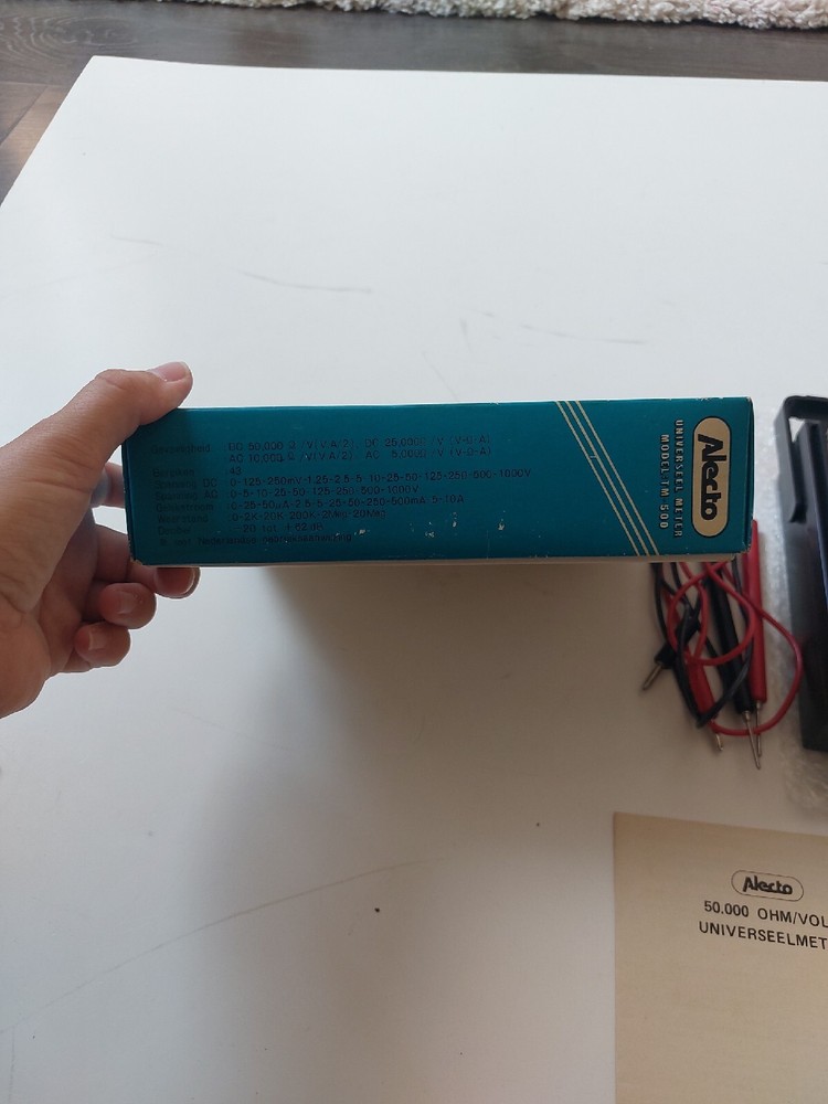 alecto model TM-500 universal meter 50,000 ohm BOXED