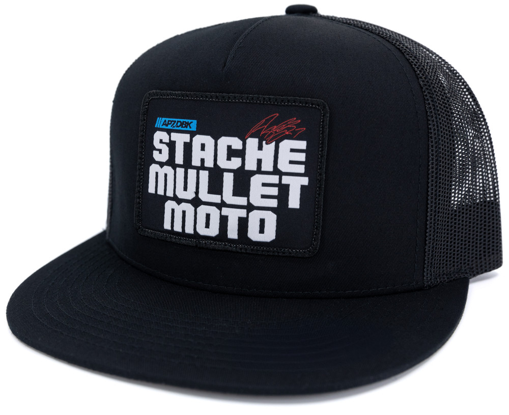 Stache Mullet Moto 2fifty Hat Black