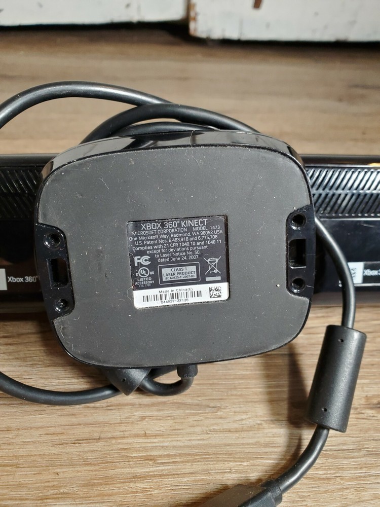 Genuine Microsoft Xbox 360 Kinect Connect Black Sensor Bar Model #1473 Tested