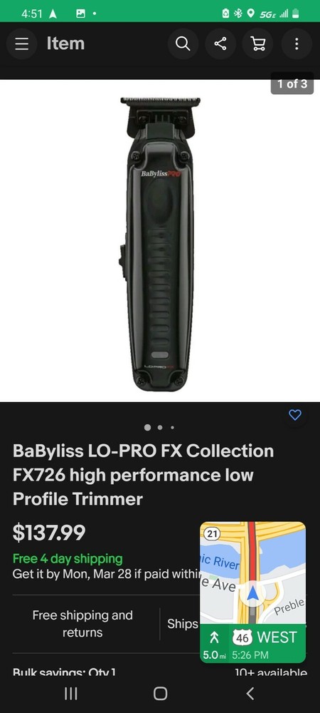 BaByliss LO-PRO FX Collection FX726 high performance low Profile Trimmer